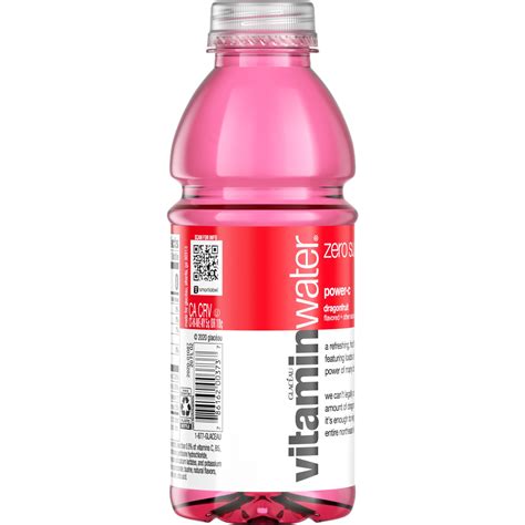 Vitaminwater Zero Sugar Power C Electrolyte Enhanced Water W Vitamins