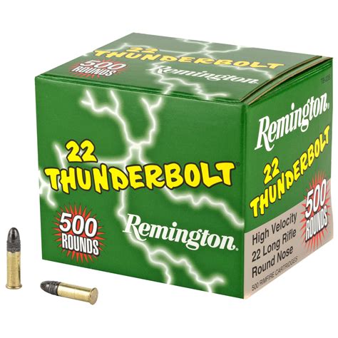 Discount Gun Mart Remington Ammunition Tb22b Thunderbolt 22 Lr Round Nose 40 Gr 500box10case