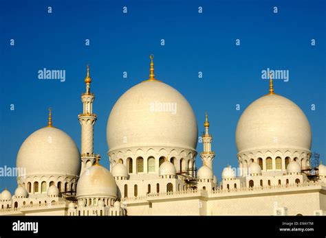 Main Domes Of The Sheikh Zayed Bin Sultan Al Nahyan Mosque Grand