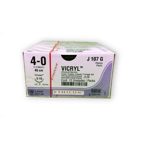 Fio Sutura Vicryl Unidade Ethicon Ilha Dental