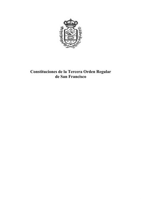 PDF Constituciones De La Tercera Orden Regular De San Las