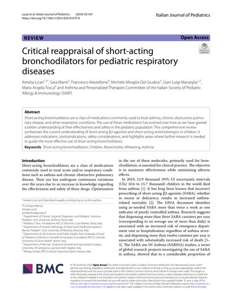 (PDF) Critical reappraisal of short-acting bronchodilators for ...