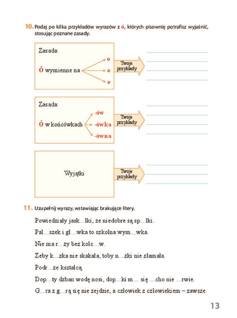 Wiczenia Ortograficzno Gramatyczne Klasa