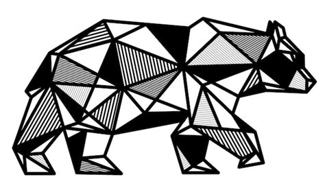 Premium Vector Geometric Bear Animals Vector Line Triangular Bear