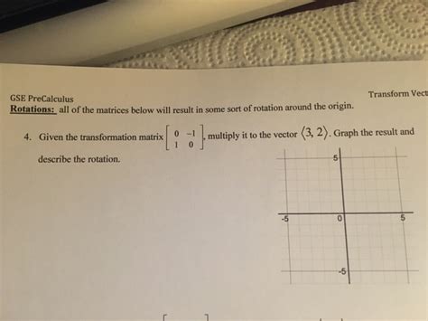 Solved GSE PreCalculus Transform Vect Rotations All Of The Chegg