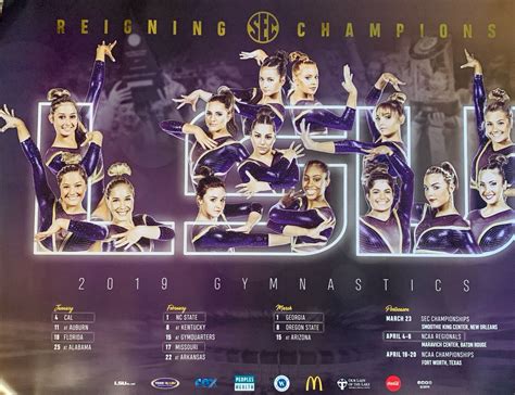 Lsu Gymnastics Schedule Calendar Images Free Print Patti Berenice