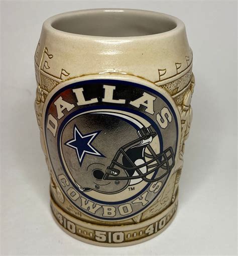 Dallas Cowboy Beer Stein Dallas Cowboy Stoneware Mug Nfl Etsy