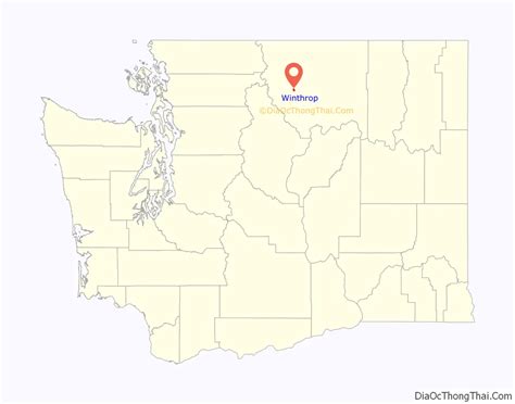 Map of Winthrop town, Washington - Thong Thai Real