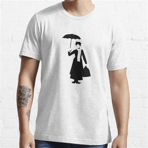 Mary Poppins Silhouette Black T Shirt For Sale By EllipsedCo