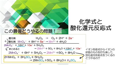 酸化還元反応 ②＋α 酸化還元反応式全反応式の作り方 丁寧編 Youtube