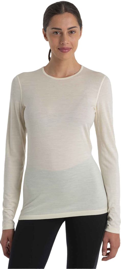 Icebreaker Women Merino 200 Oasis Ls Crewe Undyed Womens Base Layer