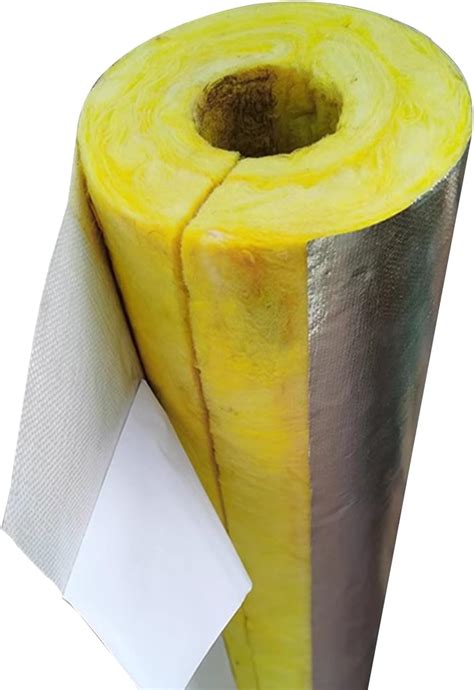 Ft Pipe Insulation Rock Wool Wrap Tube Cover Aluminum Foil Back