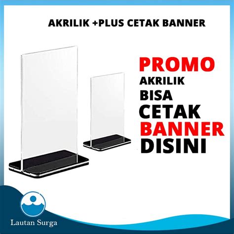 Jual AKRILIK A5 TEMPAT BROSUR TENT HOLDER TENT CARD AKRILIK A4