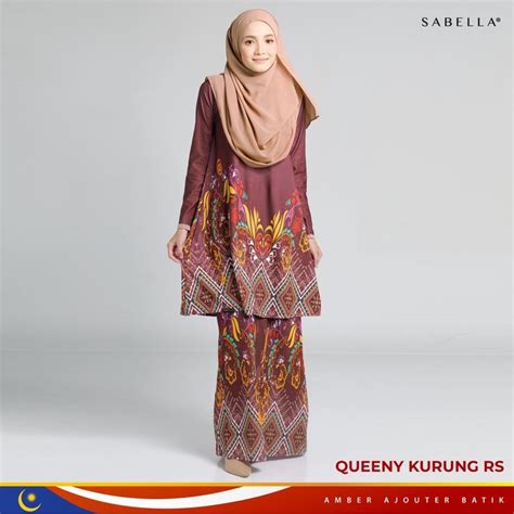 Baju Kurung Batik Queeny Sabella Ready Stock Shopee Malaysia