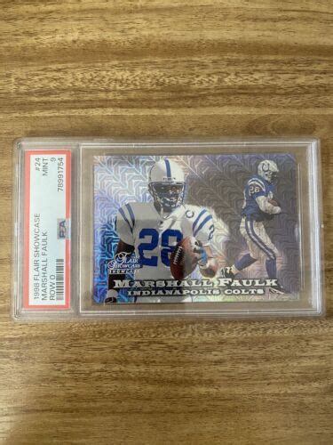 1998 Flair Showcase 24 Marshall Faulk Row 0 500 PSA 9 Mint EBay