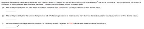 Solved Challenges of Verifying Ballast Water Discharge | Chegg.com