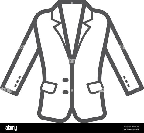 Jacket Line Icon Male Fashion Clothes Symbol Stock Vector Image And Art
