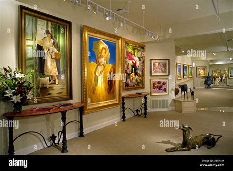 Interior of the FINE ART PAINTING GALLERY CARMEL CALIFORNIA Stock Photo ...