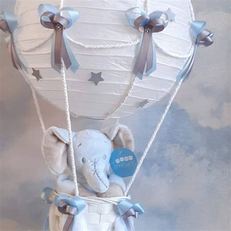 Starry Night Hot Air Balloon Nursery Light Shade In Grey And Etsy