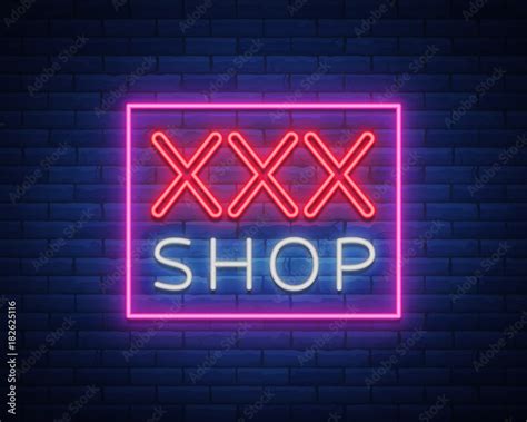 Sex Pattern Logo Sexy Xxx Concept For Adults In Neon Style Neon Sign