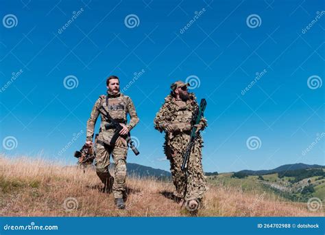 A Sniper Team Squad Of Soldiers Is Going Undercover Sniper Assistant