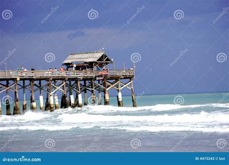 Cocoa Beach Pier stock image. Image of beach, cocoa, fisherman - 4473243