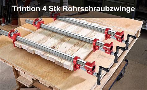 Trintion St Ck Rohrschraubzwinge Zoll Rohr Schraubzwingen Set