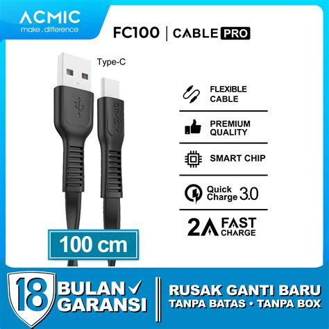 Promo Acmic Fc Kabel Data Charger Usb Type C Cm Fast Charging