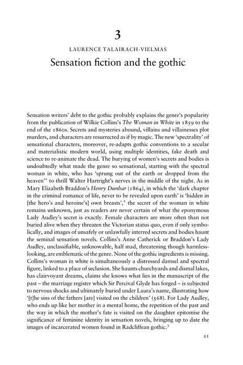 Sensation Fiction And The Gothic Chapter The Cambridge Companion