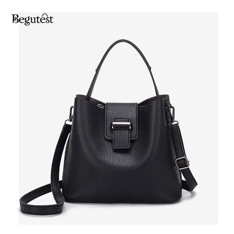 Begutest Fashion Classic Bag Women Designer Black Leather Messenger Bags Handbags Women S Luxury