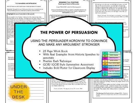 The Power Of Persuasion Using The Persuader Acronym To Write A