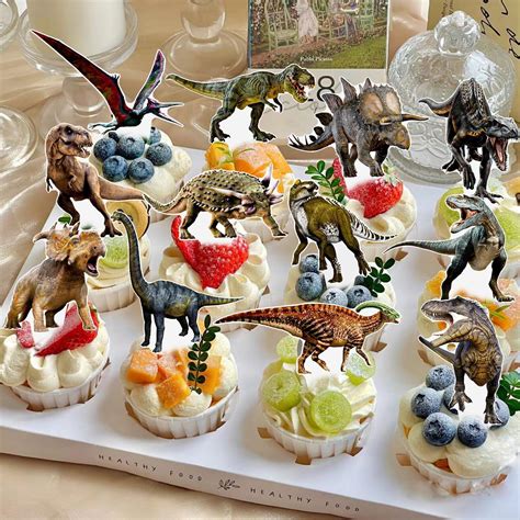 Dinosaur Cupcake Toppers Pcs Dinosaur Birthday Party Cupcake Picks