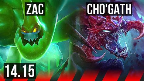 Zac Vs Cho Gath Top Rank Zac Games Dominating Tr