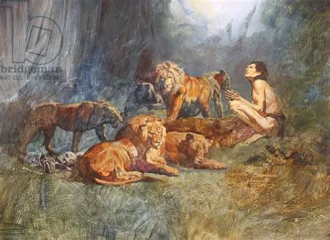 Image Of Daniel In The Lion S Den Illustration From Bible Stories