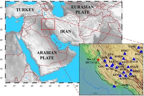 Topography map of the Iranian Plateau (left) with the study region ...