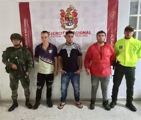 Capturados tres presuntos integrantes de las disidencias Adán Izquierdo