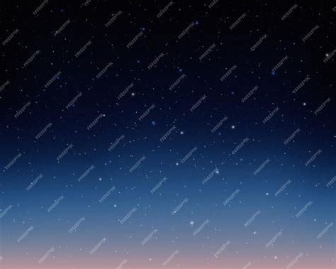 Premium Vector Night Sky With Stars Vector Illustration Vector Of Starry Night Sky With