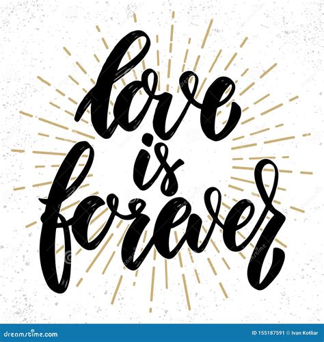 Forever And Always Hand Drawn Creative Calligraphy And Brush Pen Lettering Isolated On White