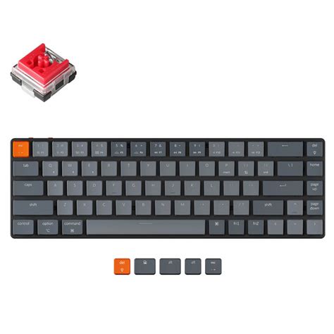 Keychron K7 White Backlight Light Grey Keychron Optical Hot Swappable