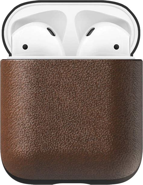 Nomad Funda para Airpods piel rústico café Horween no incluye