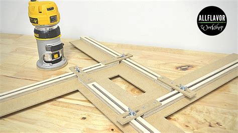 Make An Ajdustable Router Jig For Squares Adjustable Router Template