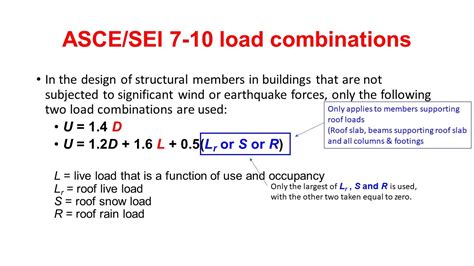 Load Combinations As Per Asce Sei Youtube