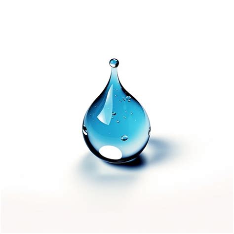 Premium Ai Image Water Drop Isolated On White Background Generative Ai