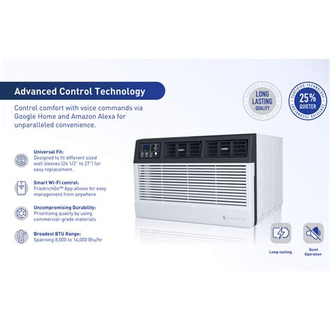 Friedrich Uni Fit Series 10 000 Btu 110v Smart Energy Star Through The Wall Air Conditioner With