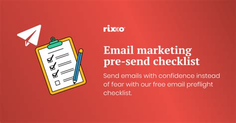 Email Marketing Checklist 18 Steps To Email Campaign Success Rixxo B2b Ecommerce Experts