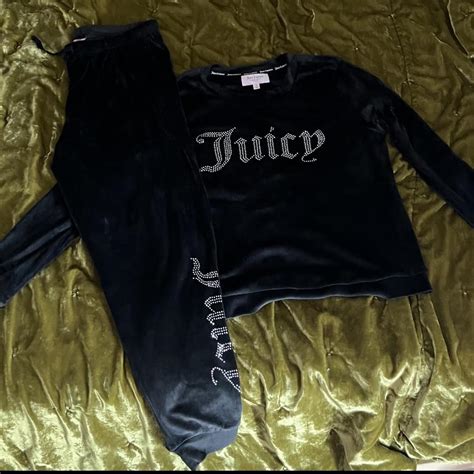 Juicy Couture Women S Black Pajamas Depop