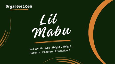 Lil Mabu Net Worth 2024 Age Height Weight Profession