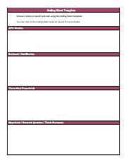 Coding Sheet Template.pdf - Coding Sheet Template Choose 1 article to ...