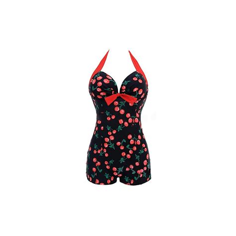 Esther Williams Polkadot Bathingsuit Black Red