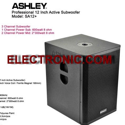 Jual Speaker Subwoofer Ashley Active Sa Original Sa Plus Inch